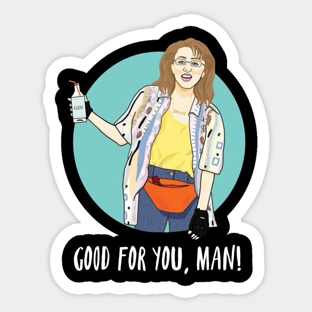 SNL Pretty Mandy Sticker by Kittenpants Studios